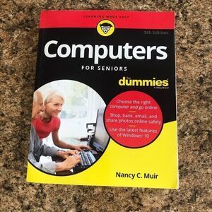Computers for‎ Seniors for Dummies 5th Edition Windows 10 Guide Book